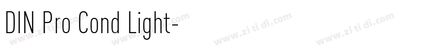 DIN Pro Cond Light字体转换